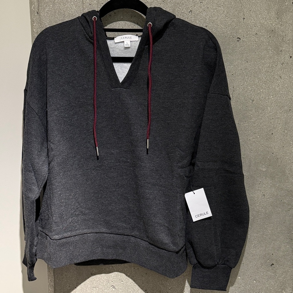 Charcoal Grey Hoodie Sweatshirt for Women